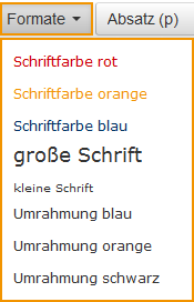 Formatvorlagen Formatvorlagen