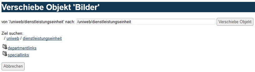 Verschiebe Objekt Verschiebe Objekt