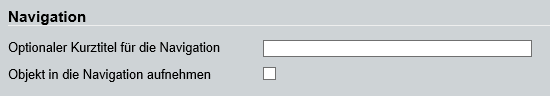 Navigationsoptionen Navigationsoptionen