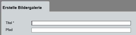 Eine Bildergalerie erstellen Eine Bildergalerie erstellen