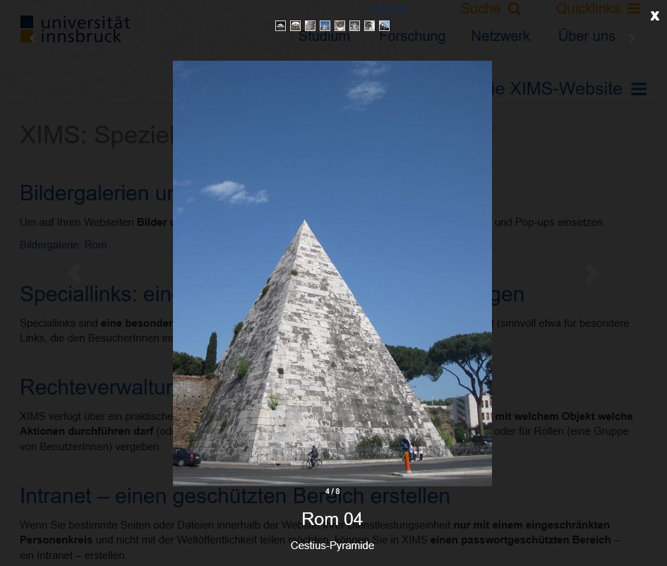 Bildergalerie als Pop-up Bildergalerie als Pop-up